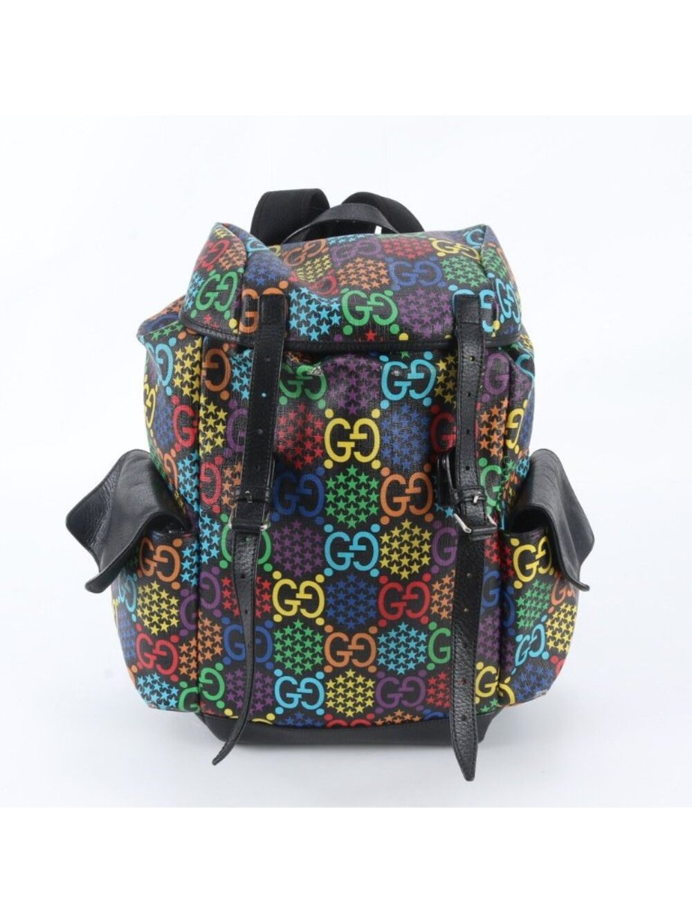 Gucci GG Psychedelic Leather Backpack Shoulder Bag Business